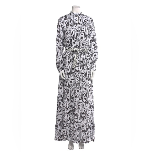 SALE - Marcell Von Berlin NWT Giraffe Print Maxi Dress - Picture 1 of 5